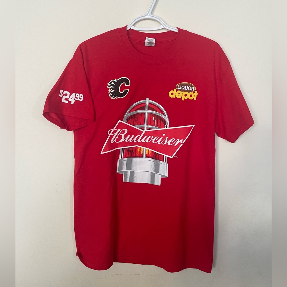 Calgary Flames NHL Budweiser Promotional T-Shirt
